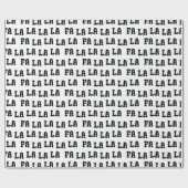 Fa La La La La Witte & Zwarte Speelse Kerst Cadeaupapier (Vlak)
