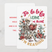 Fa La La La Laat Me Eens Met Rust Ik Lees Feestdagenkaart (Voorkant / Achterkant)