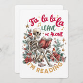 Fa La La La Laat Me Met Rust Ik Lees Feestdagenkaart (Voorkant / Achterkant)