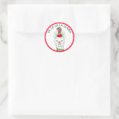 Fa la la la lama Funny Kerstmis Ronde Sticker (Tas)