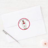 Fa la la la lama Funny Kerstmis Ronde Sticker (Envelop)