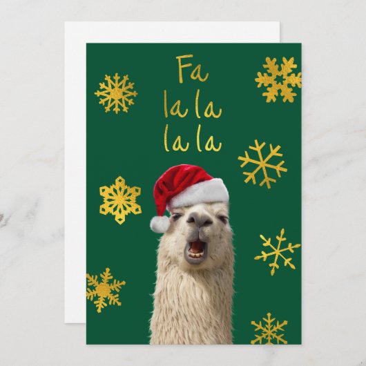 Fa La La La Lama Kaart (Voorkant / Achterkant)