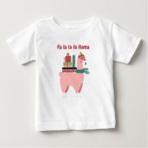 Fa la la la lama kerst baby t-shirt