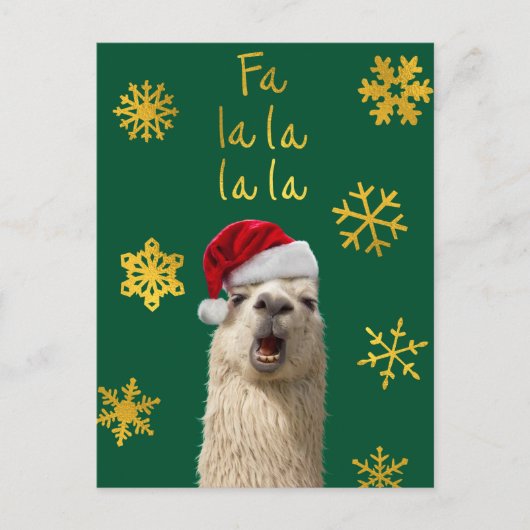 Fa La La La Lama Uitnodiging Briefkaart (Voorkant)