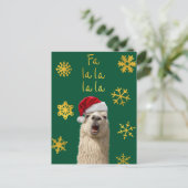 Fa La La La Lama Uitnodiging Briefkaart (Staand voorkant)