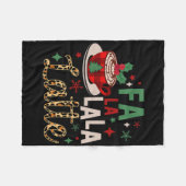 Fa La La La Latte Funny Kerstkoffie Lovers Fleece Deken (Voorkant (Horizontaal))