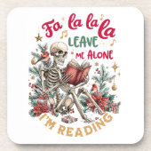 Fa La La La Leave Me Alone I'm Reading Bier Onderzetter (Voorkant)