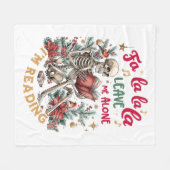 Fa La La La Leave Me Alone I'm Reading Fleece Deken (Voorkant (Horizontaal))