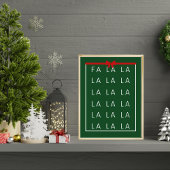 Fa La La La - Leuke en elegante kerstmuurprint Poster