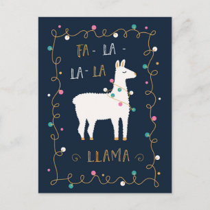 Fa-La-La-La Llama Briefkaart