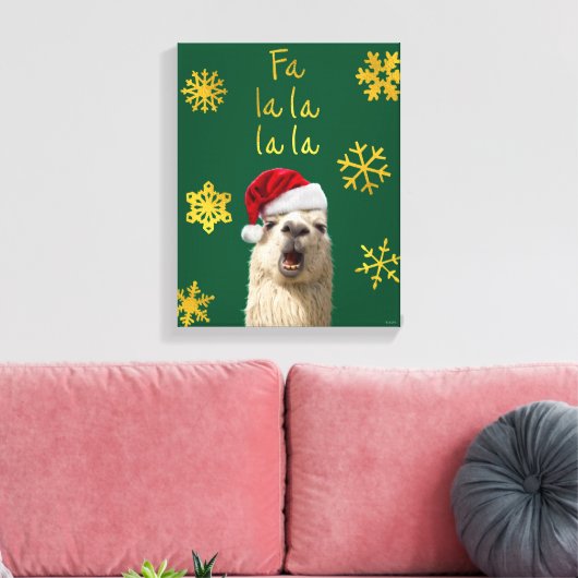 Fa La La La Llama Canvas Afdruk (Insitu (Woonkamer))
