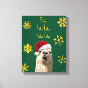 Fa La La La Llama Canvas Afdruk