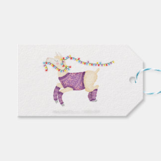 Fa-la-la-la-llama cute Christmas gift tags Cadeaulabel