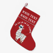 Fa La La La Llama Funny Christmas Personalized Kleine Kerstsok (Voorkant (Hangend))