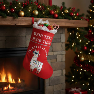 Fa La La La Llama Grappig Kerstmis Persoonlijk Kleine Kerstsok