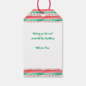 Fa La La La Llama! grillig waterverf patroon Cadeaulabel (Achterkant)