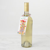 Fa La La La Llama! grillige waterverf kerst Flessenhanger (Schuin)