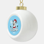 Fa La La La Llama Keramische Bal Ornament (Rechts)