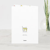 Fa-la-la-la-llama kerstkaart (roze) kaart (Achterkant)