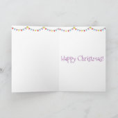 Fa-la-la-la-llama kerstkaart (roze) kaart (Binnen)