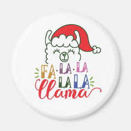 Fa la la la Llama Kerstmis | Magneet