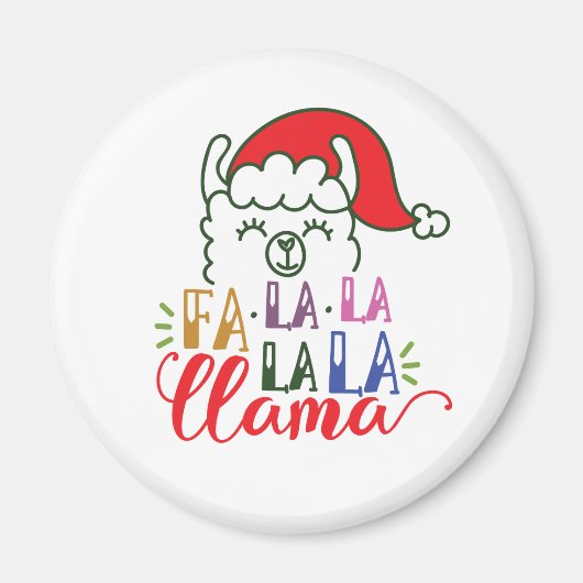 Fa la la la Llama Kerstmis | Magneet (Voorkant)