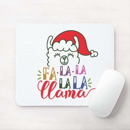 Fa la la la Llama Kerstmis | Mousepad Muismat (Met muis)