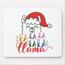 Fa la la la Llama Kerstmis | Mousepad Muismat