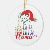 Fa la la la Llama Kerstmis | Versiering Keramisch Ornament (Links)