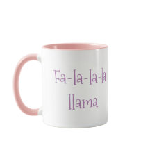 Fa-la-la-la-llama leuke kerst mok