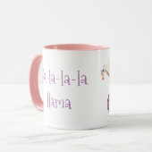 Fa-la-la-la-llama leuke kerst mok (Voorkant links)