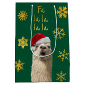 Fa La La La Llama Medium Cadeauzakje (Achterkant)