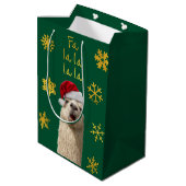 Fa La La La Llama Medium Cadeauzakje (Achterkant Gekanteld)