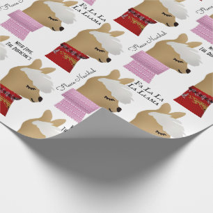 Fa La La La Llama Personalized Holiday Cadeaupapier