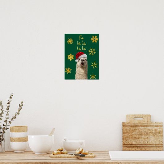 Fa La La La Llama Poster (Keuken)