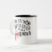 Fa La La La Llama Tweekleurige Koffiemok (Voorkant links)