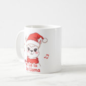 Fa La La La Llama Witte Herten Kerst Koffie Mok (Voorkant links)