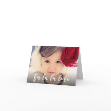 Fa la la La Love Kerstmis Foto Groet