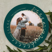 Fa La La La Magical Gold Kerstcarol Song 1 Foto Feestdagenkaart