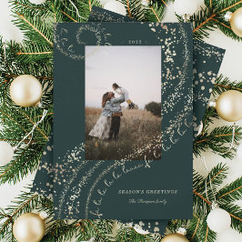 Fa La La La Magical Gold Kerstcarol Song 1 Foto Feestdagenkaart