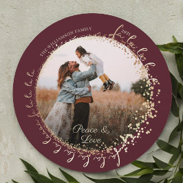 Fa La La La Magical Gold Kerstcarol Song 1 Foto Feestdagenkaart