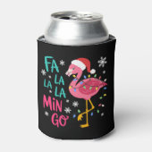 Fa La La La Mingo Christmas Flamingo Pink Lover Blikjeskoeler (Blikje Voorkant)