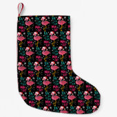 Fa La La La Mingo Christmas Flamingo Pink Lover Kleine Kerstsok (Voorkant)