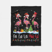 Fa La La La Mingo Flamingo Christmas Lover  Fleece Deken (Voorkant)