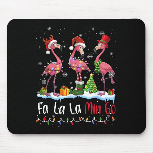 Fa La La La Mingo Flamingo Christmas Lover  Muismat (Voorkant)