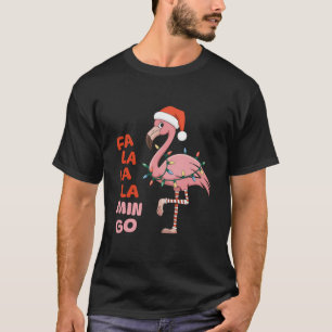 Fa La La La Mingo Flamingo kerstboomluiden T-shirt