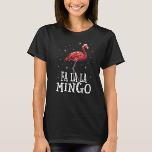 Fa La La La Mingo Flamingo kerstboomverlichting T-shirt