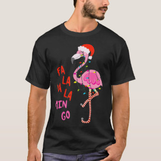 Fa La La La Mingo Flamingo voor kerstcadeaus T-shirt