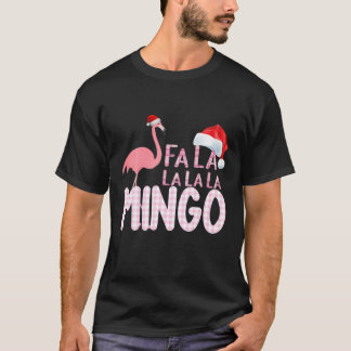 Fa La La La Mingo Flamingo voor Kerstmis T-shirt