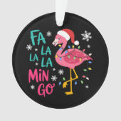Fa La La La Mingo Kerstmis Flamingo Roze Liefhebbe Ornament (voorkant)